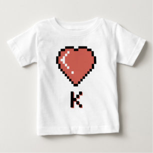 Heart King black outline Baby T-Shirt