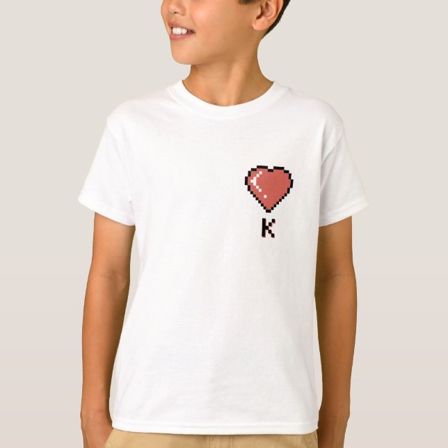 Heart King black outline T-Shirt (Front)
