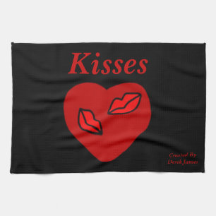 Heart Kisses Kitchen Towel