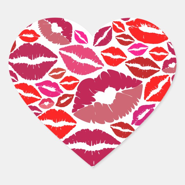 Heart Kisses Sticker (Front)