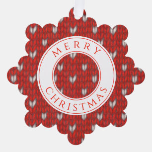 HEART KNIT Snowflake Paper Ornament 