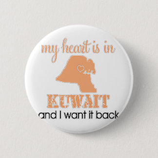 Heart Kuwait 6 Cm Round Badge