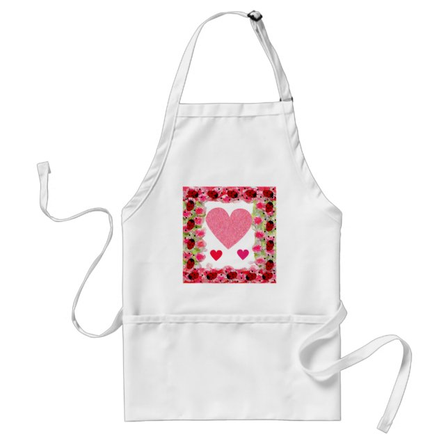 Heart Ladybugs Standard Apron (Front)