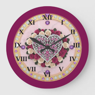Heart  large clock