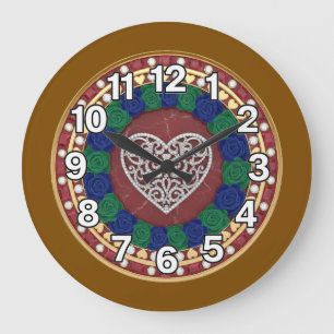 Heart  large clock