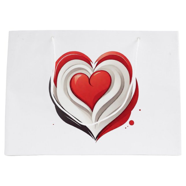 Heart Large Gift Bag (Front)