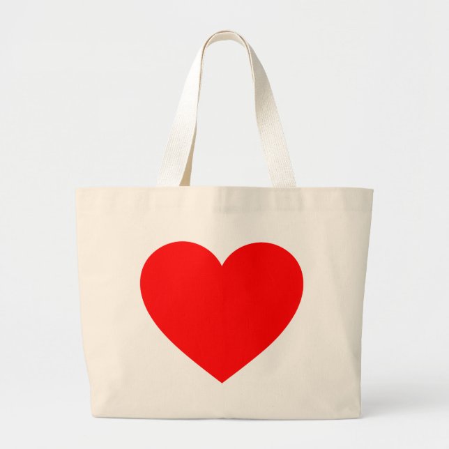 Heart Large Tote Bag (Front)