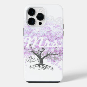 Heart Leaf Lavender Tree Vintage Bird Wedding iPhone 14 Pro Max Case