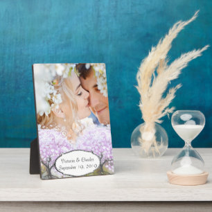 Heart Leaf Lavender Tree Vintage Bird Wedding Plaque