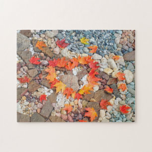 Heart Leaves puzzles Rock Garden Personalise
