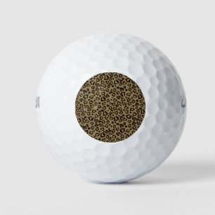 Heart Leopard Pattern in Natural Colours Golf Balls