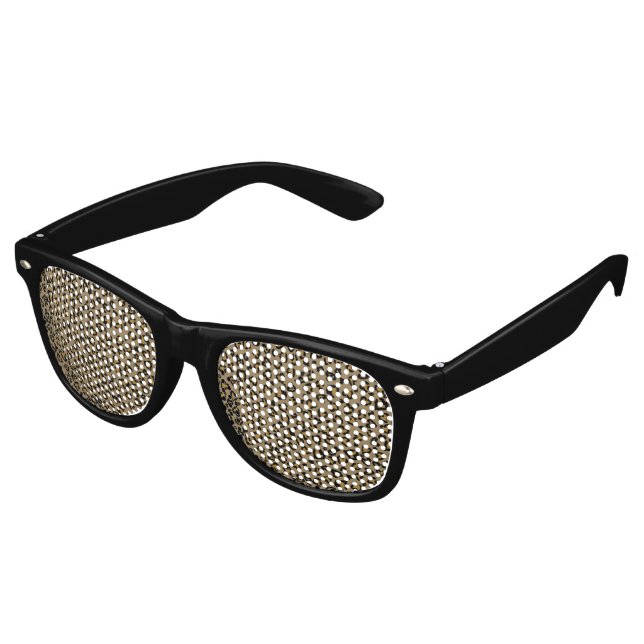 Heart Leopard Pattern in Natural Colours Retro Sunglasses (Angled)