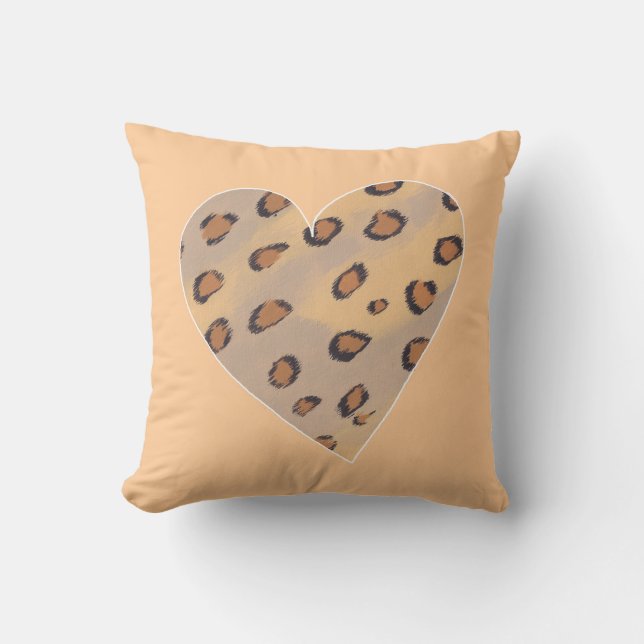 Heart Leopards, Custom Pillows (Front)