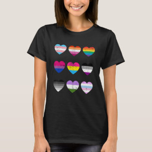 Heart Lgbt Flag happy pride month transgender mtf  T-Shirt