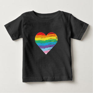 HEART LGBTQIA Rainbow Flag, Gay Pride T-Shirt