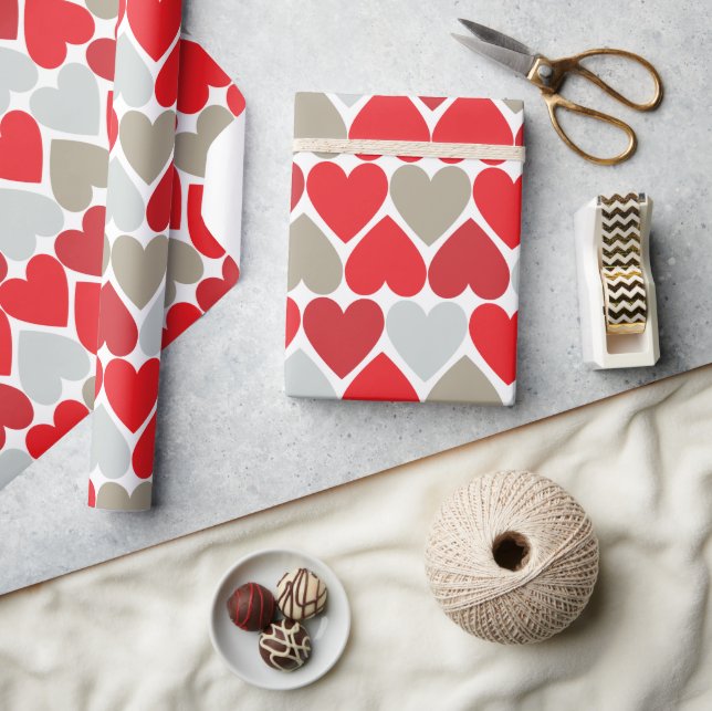 Heart Line Pattern Wrapping Paper (Crafts)