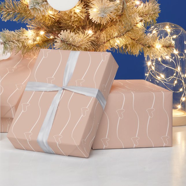 Heart Link Cashmere, Brandy Wrapping Paper (Holidays)