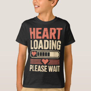 Heart Loading Please Wait Retro Xel Valentine Humo T-Shirt