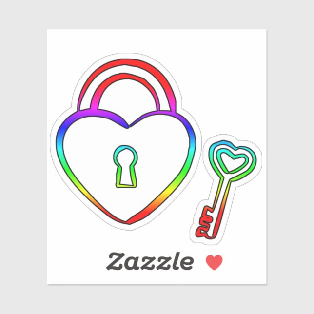 Heart Lock and Key (Sheet)