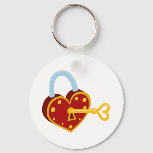 Heart Lock Key Ring