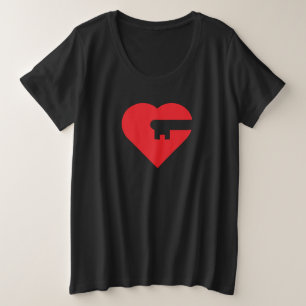 heart lock plus size T-Shirt