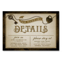 Heart Lock + Skeleton Key Reception + Hotel Cards