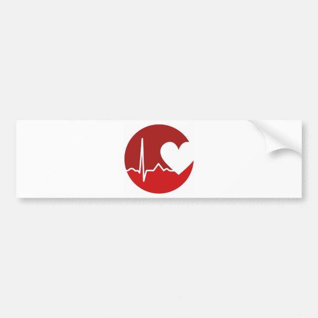 Heart Logo Bumper Sticker (Front)