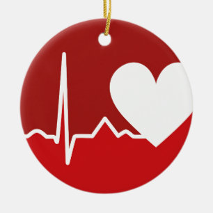 Heart Logo Ceramic Tree Decoration