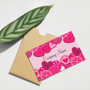Heart Lollipop Candy Shop Bakery Business Card