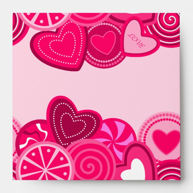 Heart Lollipops Design Envelope (Front)