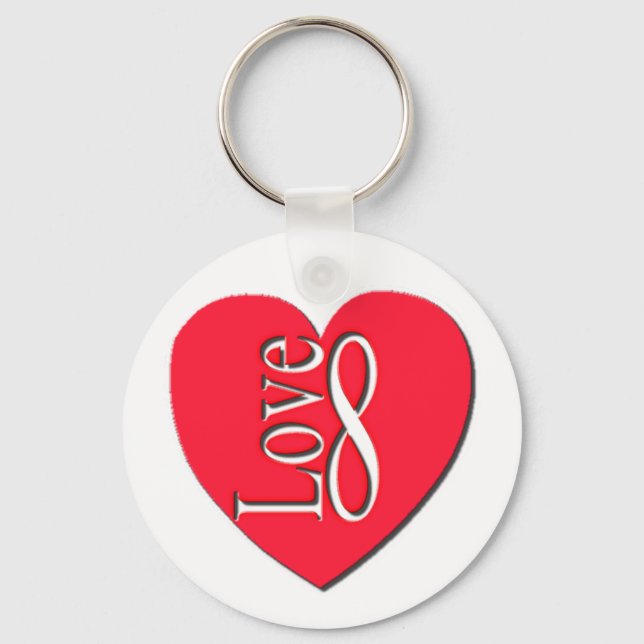 Heart Love (8) Infinity Key Ring (Front)
