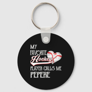 Heart Love Cute Favorite Hockey Player Calls Me Pe Key Ring