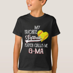 Heart Love Cute Favorite Softll Player Calls Me G- T-Shirt
