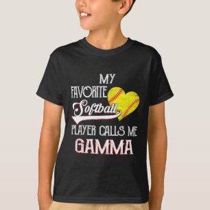 Heart Love Cute Favorite Softll Player Calls Me Ga T-Shirt