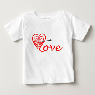 Heart Love Dark with Arrow Baby T-Shirt