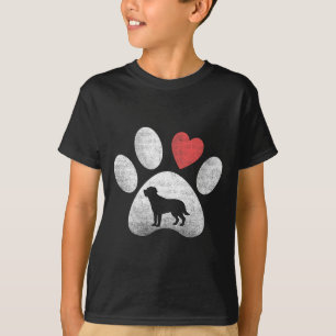 Heart Love Dog Paw Labrador Retriever Valentine Do T-Shirt