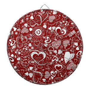 Heart Love Doodles DART BOARD