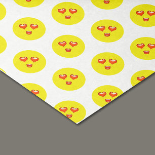 Heart Love Eyes Emoji Pattern Tissue Paper