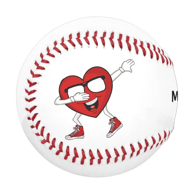 Heart LOVE for Lover on Valentine's Day Baseball (Front Left)