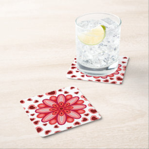 HEART LOVE GIRLFRIEND WIFE ANNIVERSARY GIFT PARTY PAPER COASTER