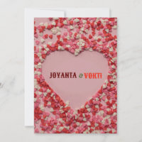 Heart love Joyanta & Vokti red maroon color