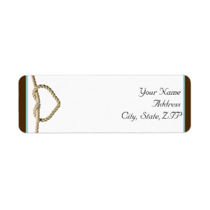 Heart Love Knot Western Wedding Return Address