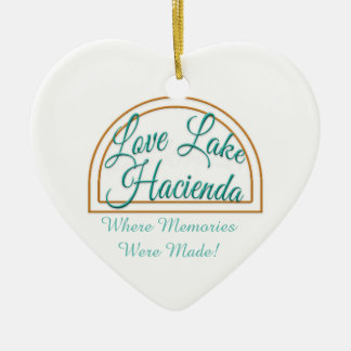 Heart Love Lake Hacienda Ornament