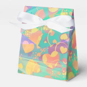 Heart Love Pattern Pastel Design Favour Box