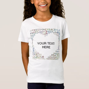 HEART - Love Peace Freedom + your text T-Shirt
