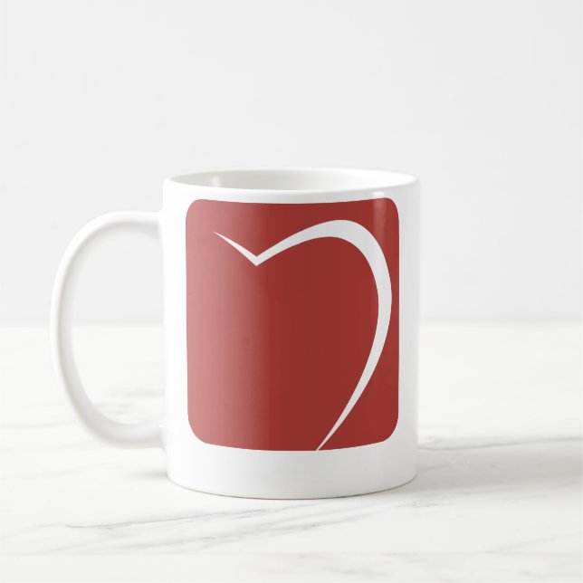 heart love,(personalise) add name, lettre text coffee mug (Left)