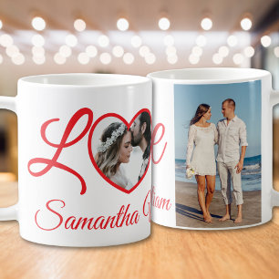 heart love personalised valentine's day gift coffee mug
