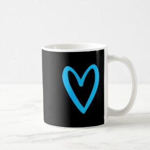 Heart Love Retro Vintage Tiny Blue Heart Valentine Coffee Mug