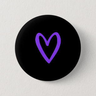 Heart Love Retro Vintage Tiny Purple Heart Valenti 6 Cm Round Badge