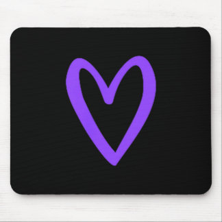 Heart Love Retro Vintage Tiny Purple Heart Valenti Mouse Pad